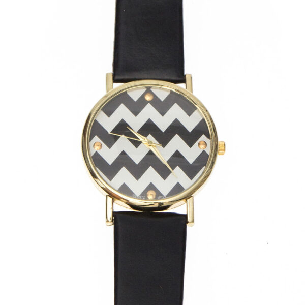 Ceas Stripes Black