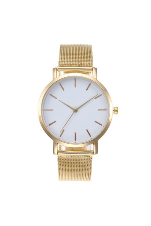 Ceas Cristalini curea metalica aurie