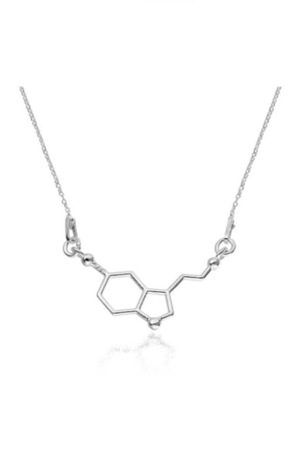 Lantisor din argint 925 cu pandantiv Serotonina, molecula fericirii