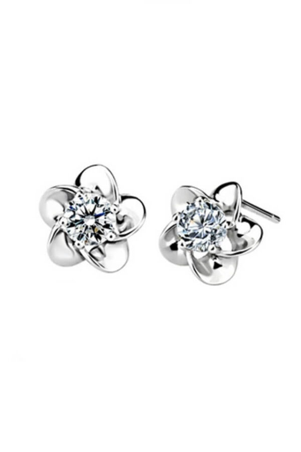 Cercei din argint 925 Diamond cu piatra de zirconiu si cheita din argint