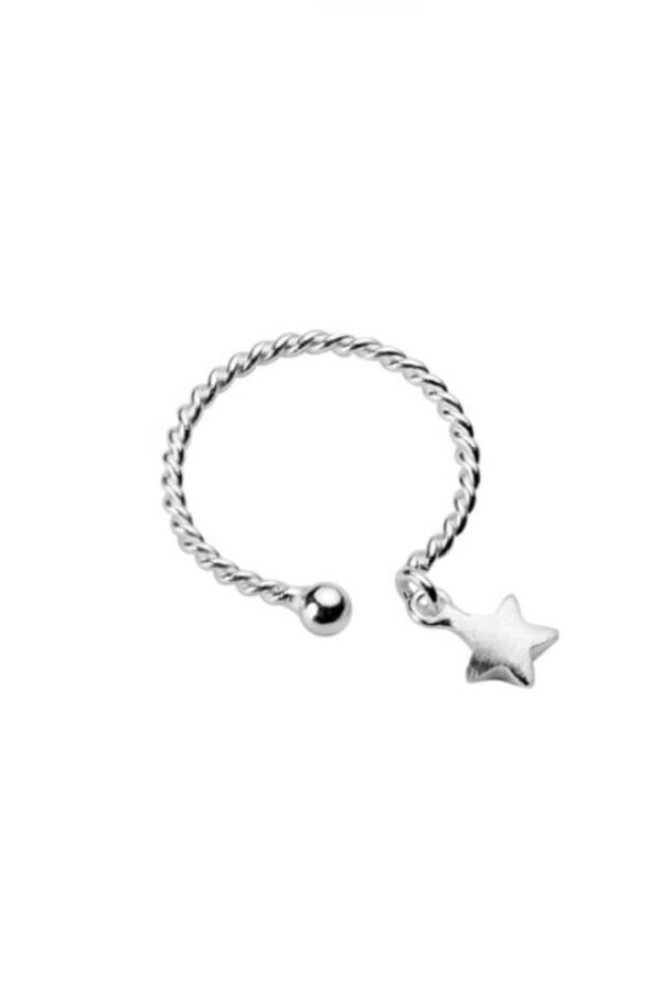 Inel din argint 925 Star fara piatra, masura ajustabila