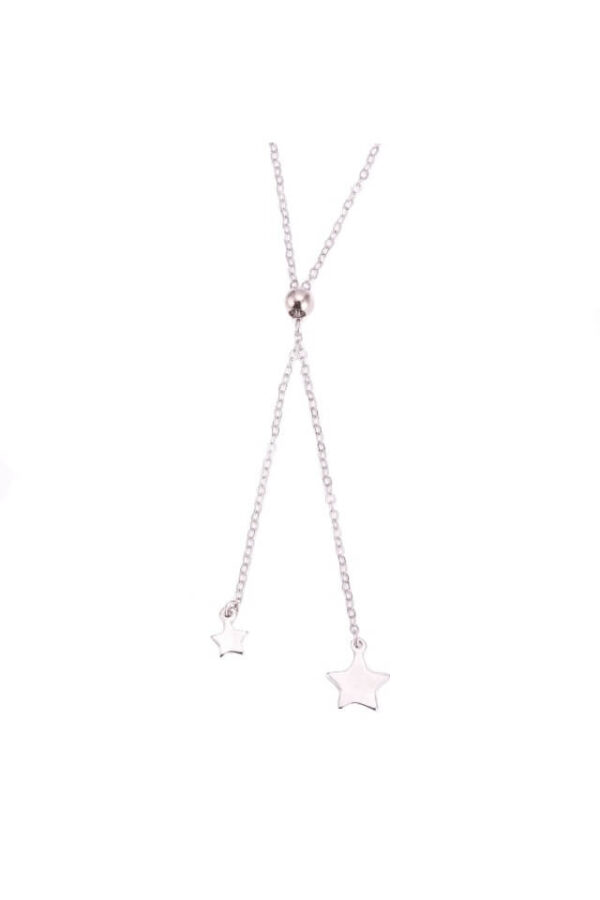 Lant din argint 925 Lovely stars cu 2 pandantive in forma de stea , 40 cm