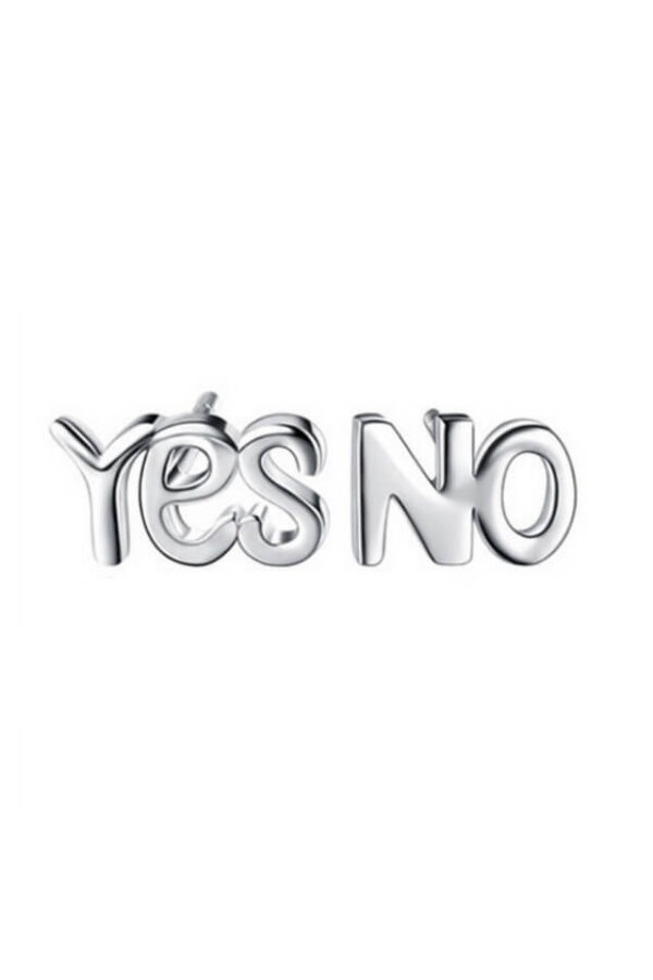 Cercei din argint 925 YES NO cu cheita din argint