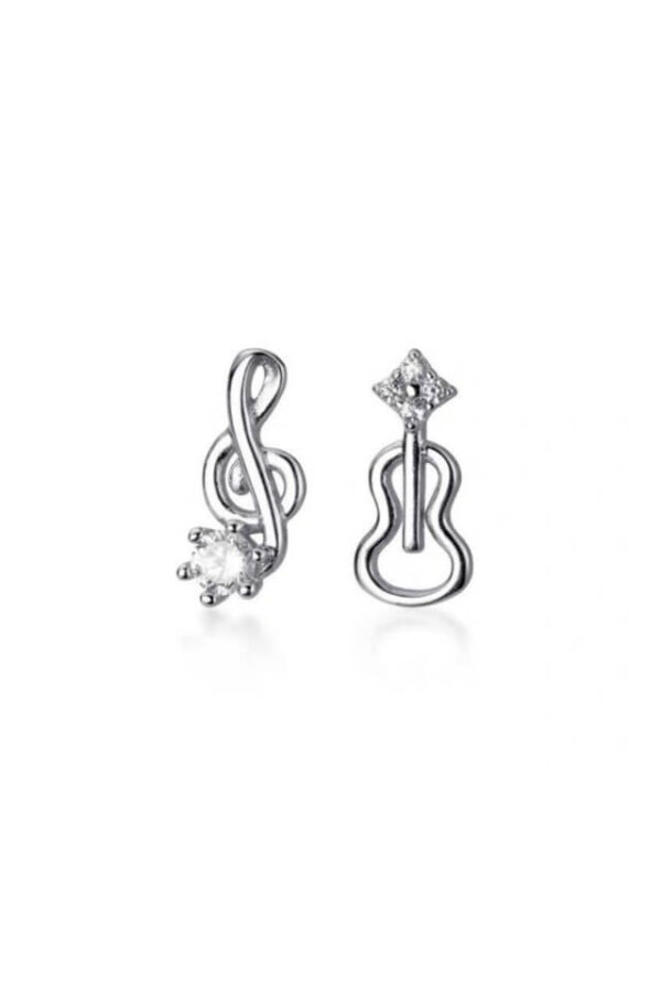 Cercei din argint 925 Violin in forma de vioara si cheia sol