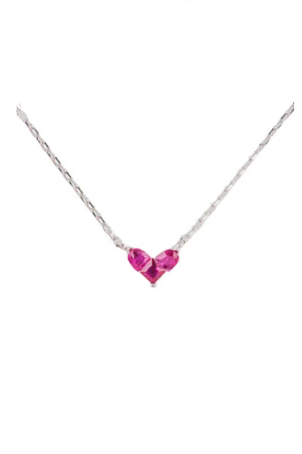 Lant din argint 925 Red Lover cu pandantiv in forma de inima, 40 cm