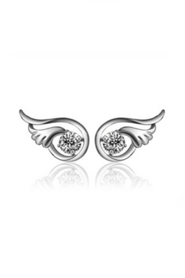 Cercei din argint 925 Love Wings in forma de aripi cu cheita din argint