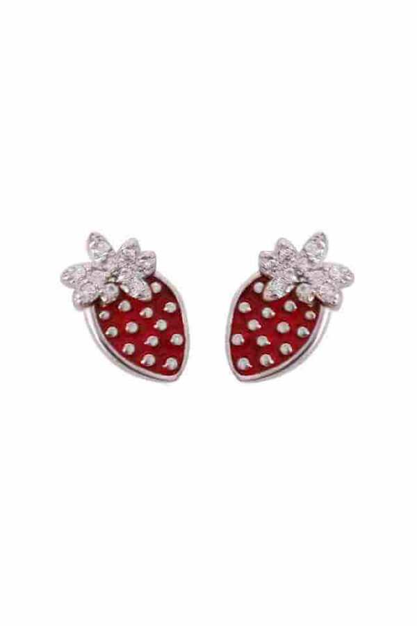 Cercei din argint 925 Strawberry in forma de capsuni cu cheita din argint