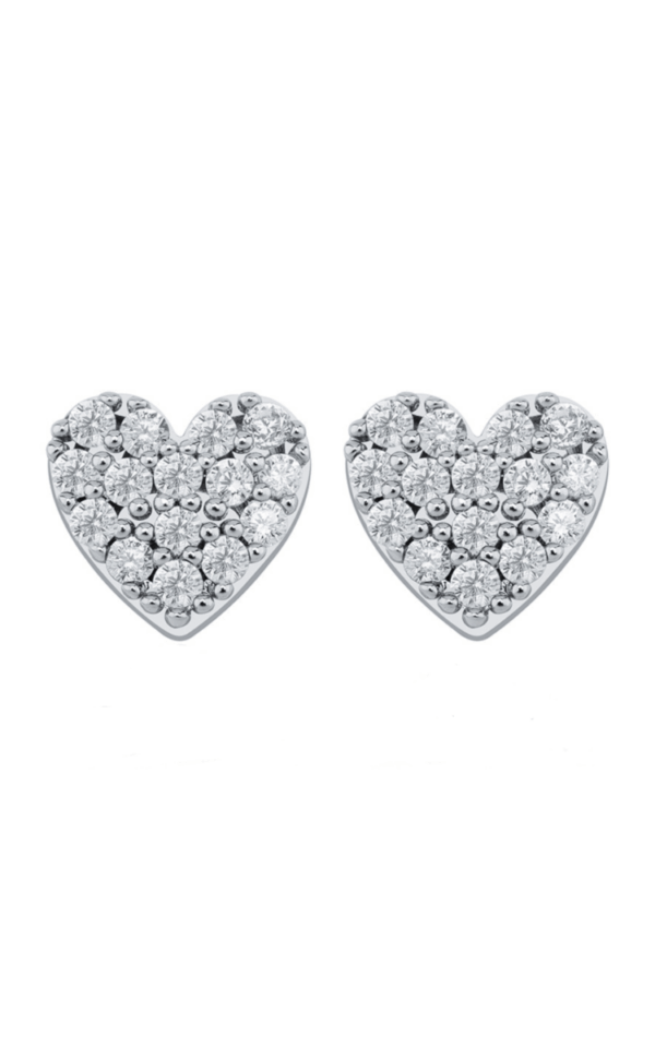 Cercei din argint 925 Mini Heart cu cheita din argint