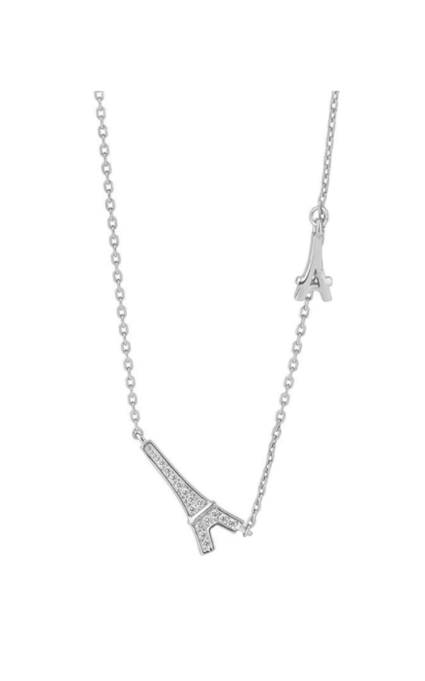 Lant din argint 925 Paris cu pandantiv in forma de turnul Eiffel, 40 cm