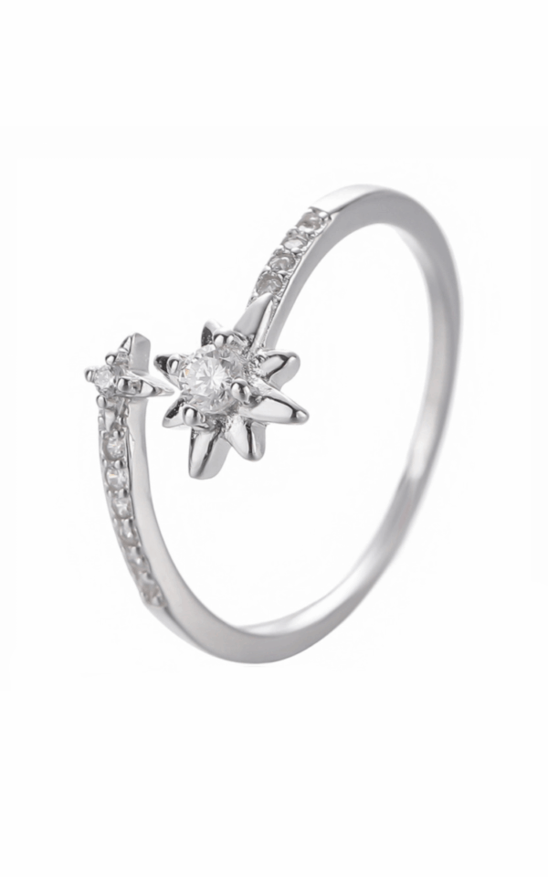 Inel din Argint 925 Sparkle cu pietre de zirconiu, masura ajustabila
