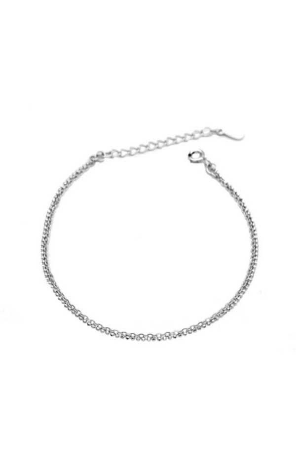 Bratara dubla Simple line din argint 925 fara pandantiv