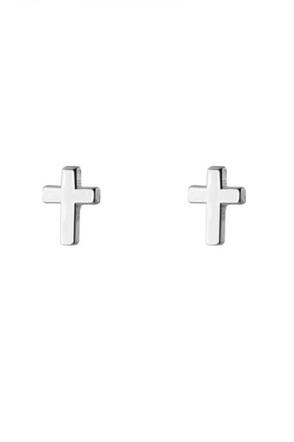 Cercei din argint 925 Plain Cross in forma de cruce