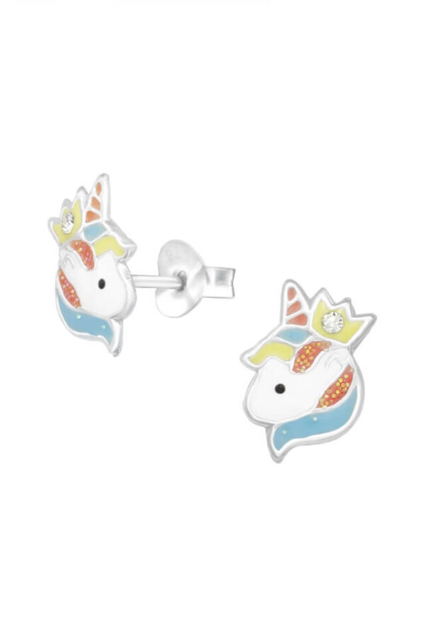 Cercei din argint 925 King Unicorn in forma de unicorn