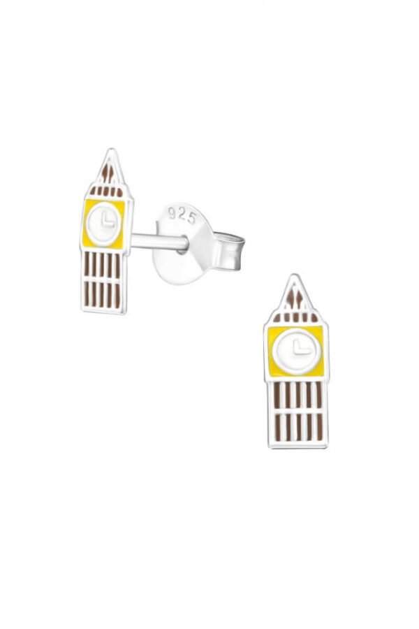 Cercei din argint 925 Big Ben cu cheita din argint