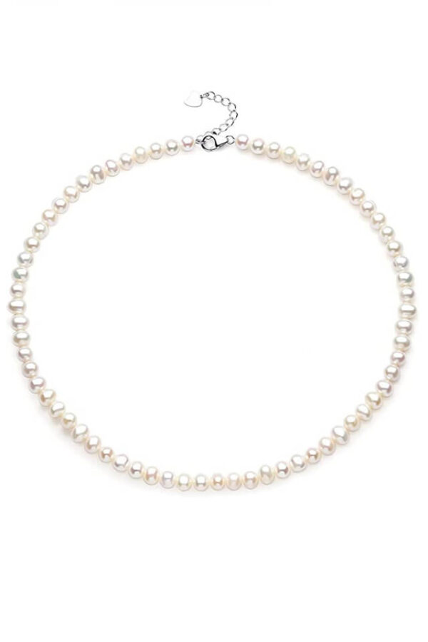 Colier din perle naturale de cultura de 5 mm si accesorii din Argint 925