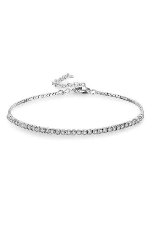 Bratara Tennis Zircon din Argint 925 cu pietre de zirconiu, lungime ajustabila