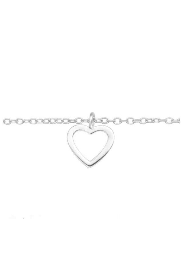 Bratara Heartly din argint 925 cu pandantiv in forma de inima