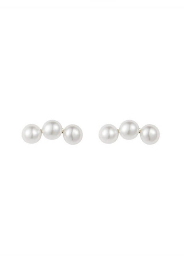 Cercei din argint 925 Trio Pearl cu 3 perle de 4 mm