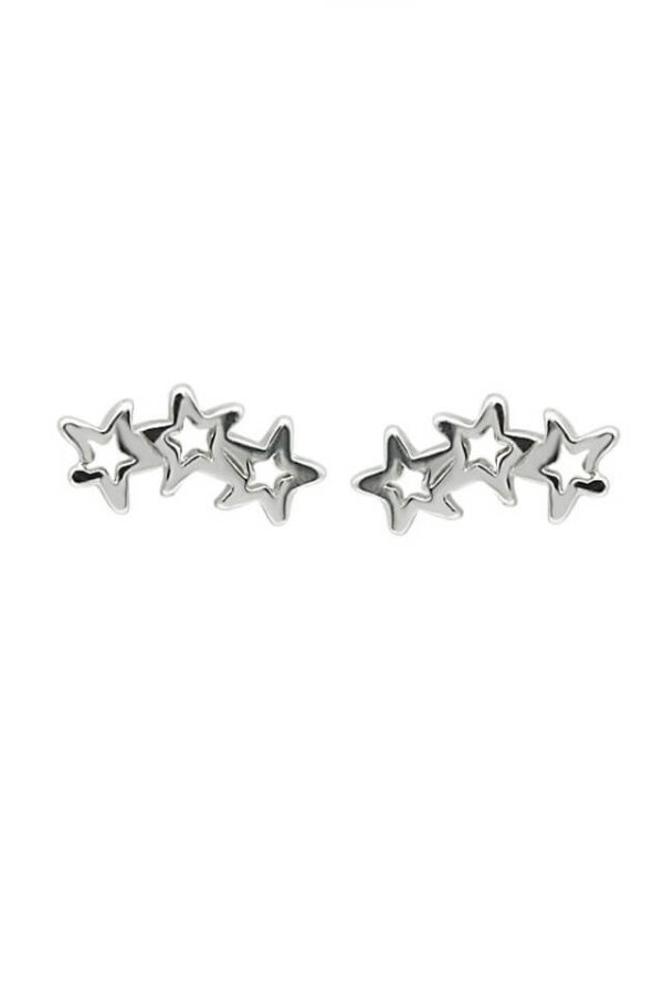 Cercei din argint 925 Linked Stars in forma de stele