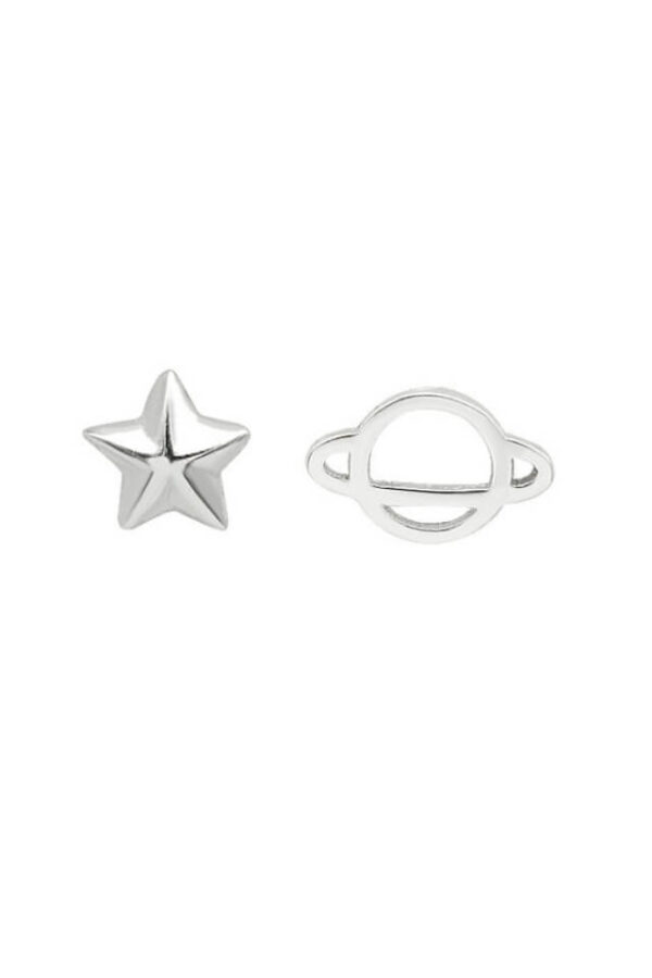 Cercei din argint 925 Jupiter in forma de planeta cu cheita din argint, aniversare, sarbatori, martisor