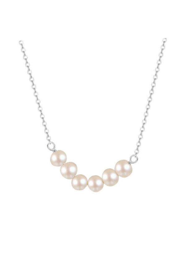 Lant din argint 925 Pearl Affection cu perle naturale de cultura de 5-6 mm