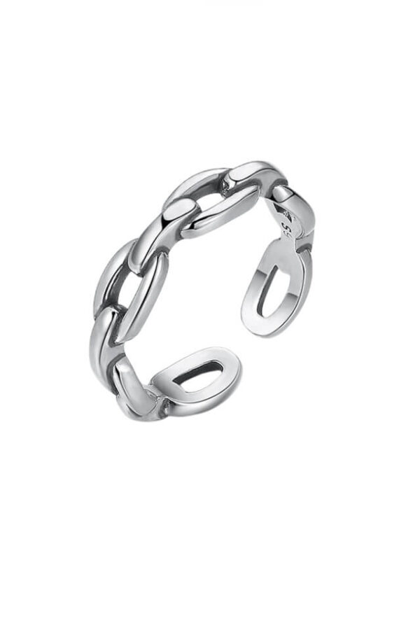 Cercel din argint 925 Iron tip ear cuff argintiu, diametru 1.2 cm