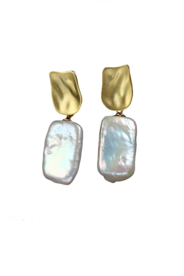 Cercei din argint 925 Drop the Pearl cu perle naturale de cultura, lungime 3 cm