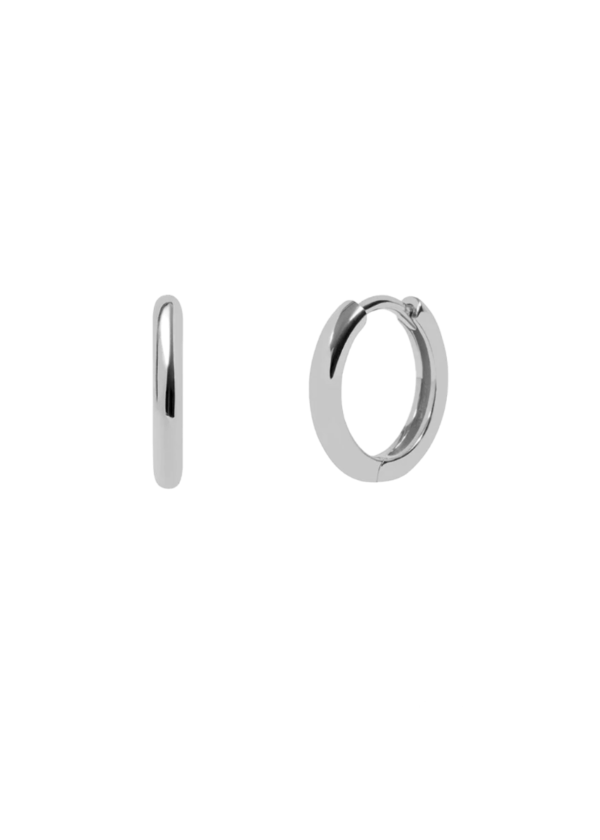 Cercei rotunzi din argint 925 Essential Hoops argintii masura S, diametru 1.1 cm